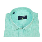 Men's Ciazzo Turkey 100% Linen Breathable Shirt Short Sleeves #Linen 63 Green - J.Valintin Men's Wear Legend - 101067