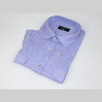 Men's Ciazzo Turkey 100% Linen Breathable Shirt Short Sleeves #Linen 65 Lavender - J.Valintin Men's Wear Legend - 101087