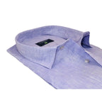 Men's Ciazzo Turkey 100% Linen Breathable Shirt Short Sleeves #Linen 65 Lavender - J.Valintin Men's Wear Legend - 101087