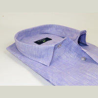 Men's Ciazzo Turkey 100% Linen Breathable Shirt Short Sleeves #Linen 65 Lavender - J.Valintin Men's Wear Legend - 101087