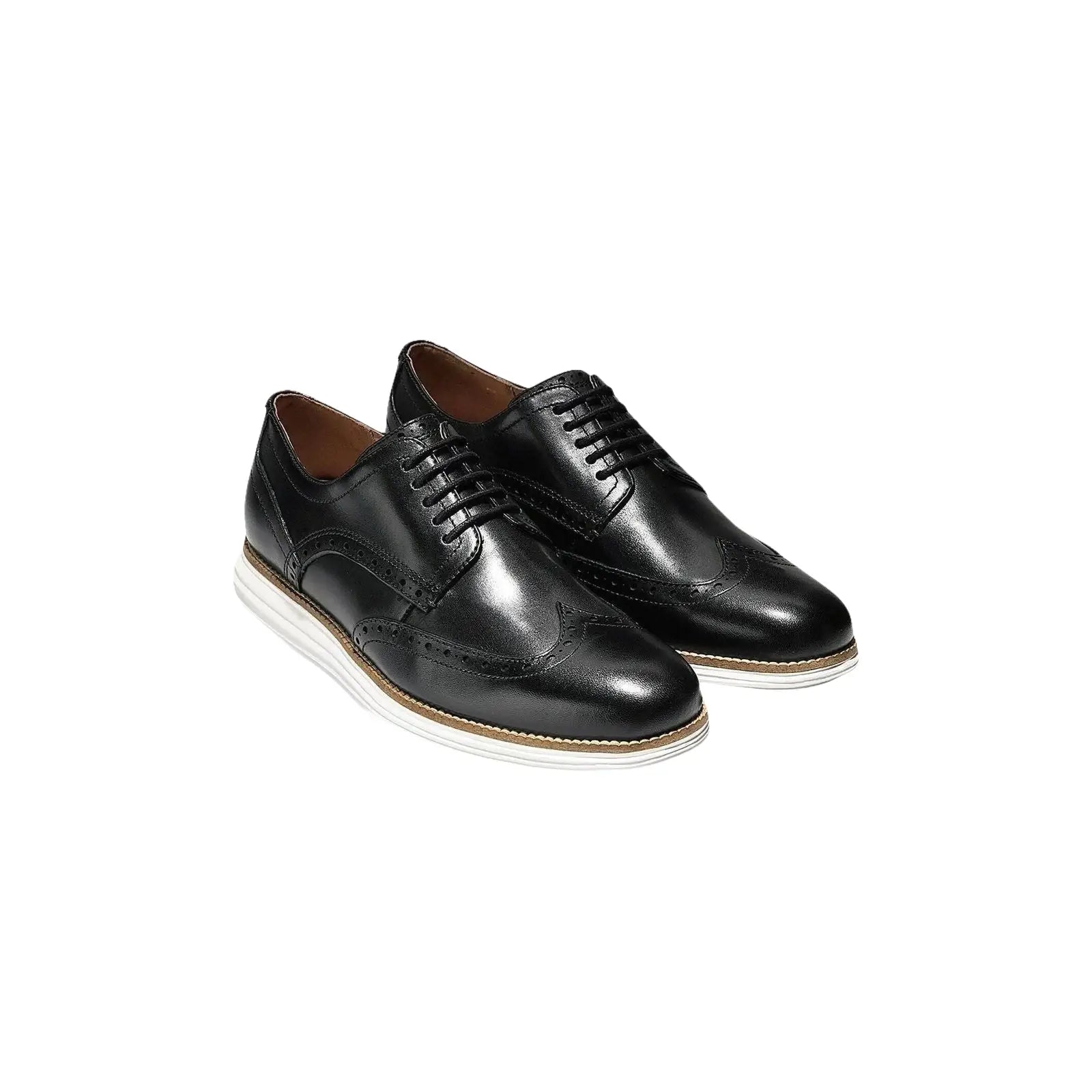Mens COLE HAAN Shoes OriginalGrand Wingtip Oxford Lace up Comfort C26469 Black - J.Valintin Men's Wear Legend - 93687