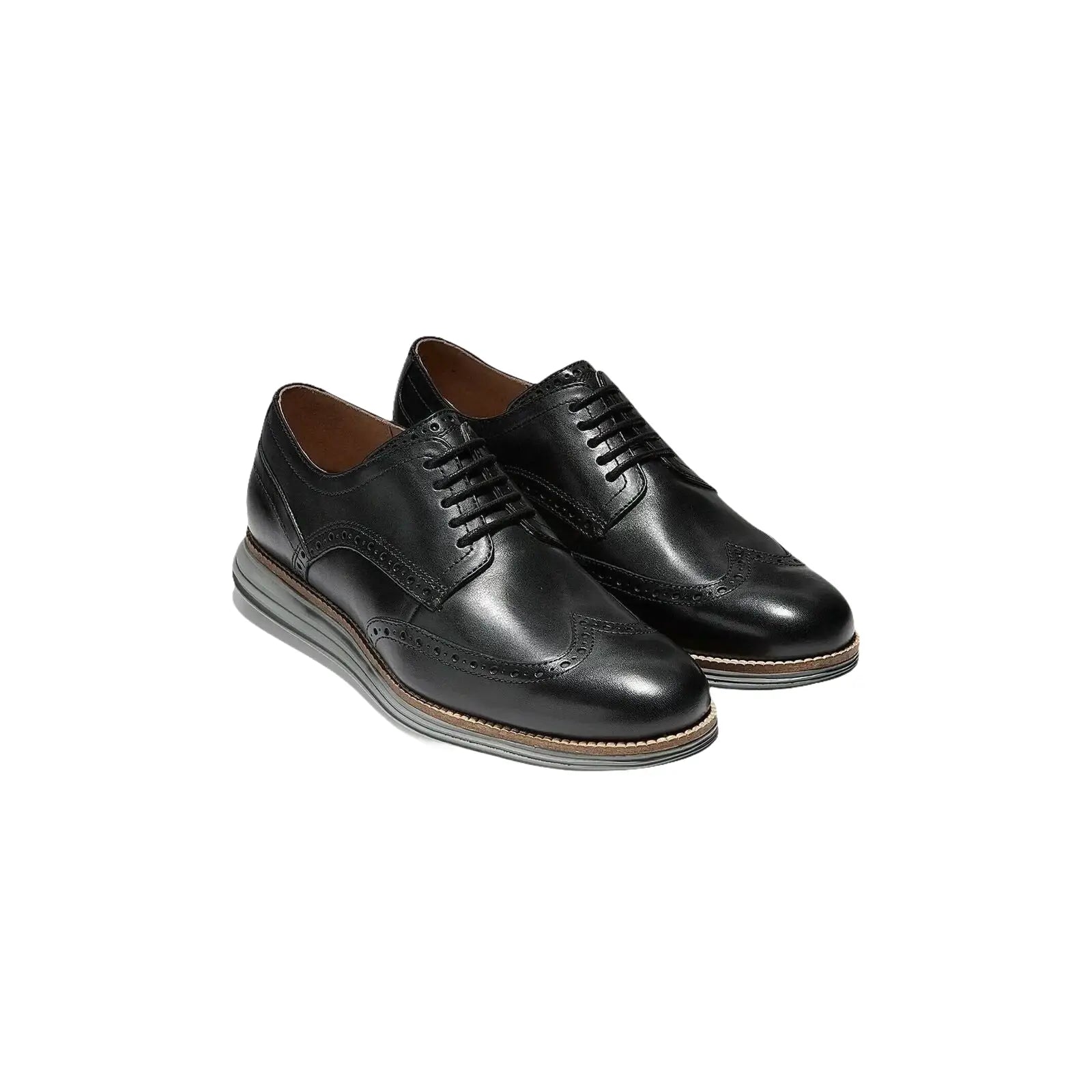 Mens COLE HAAN Shoes OriginalGrand Wingtip Oxford Lace up Comfort C26470 Black - J.Valintin Men's Wear Legend - 93643