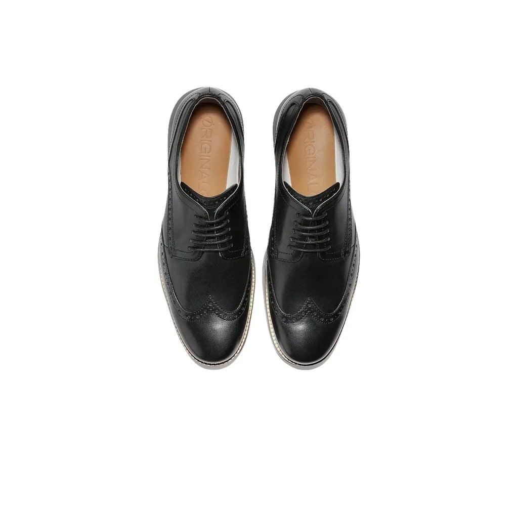 Mens COLE HAAN Shoes OriginalGrand Wingtip Oxford Lace up Comfort C26470 Black - J.Valintin Men's Wear Legend - 93643