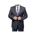 Mens DKNY 100% Wool Two Button Notch Lapel Slim fit Shark Texture 1364 Dark Gray - J.Valintin Men's Wear Legend - 18172