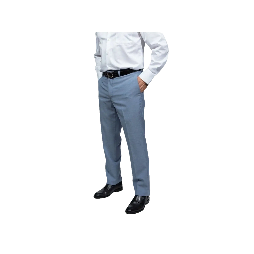 Mens DKNY 100% Wool Two Button Notch Lapel Slim fit Shark Texture 1393 Sky Blue - J.Valintin Men's Wear Legend - 18182