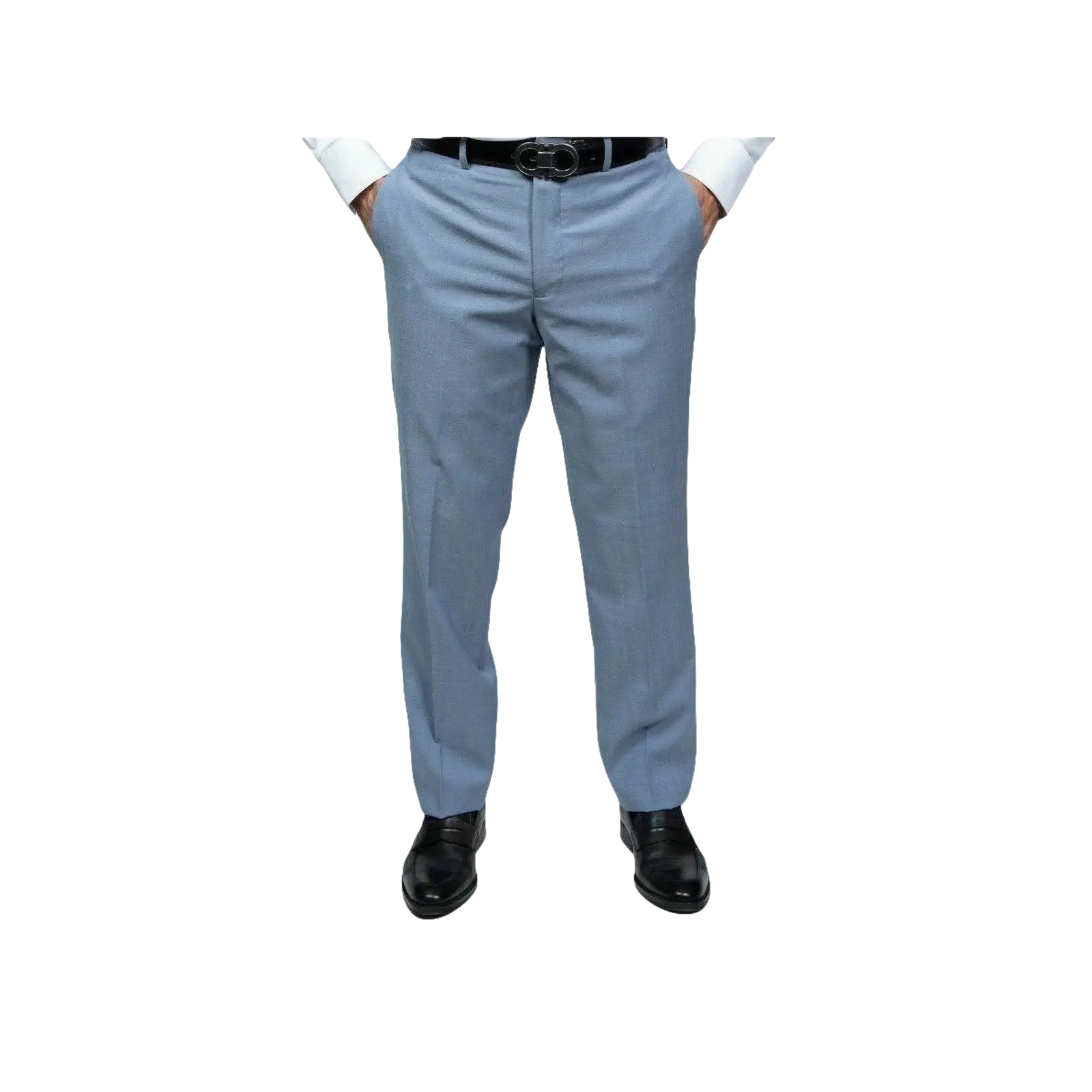 Mens DKNY 100% Wool Two Button Notch Lapel Slim fit Shark Texture 1393 Sky Blue - J.Valintin Men's Wear Legend - 18182