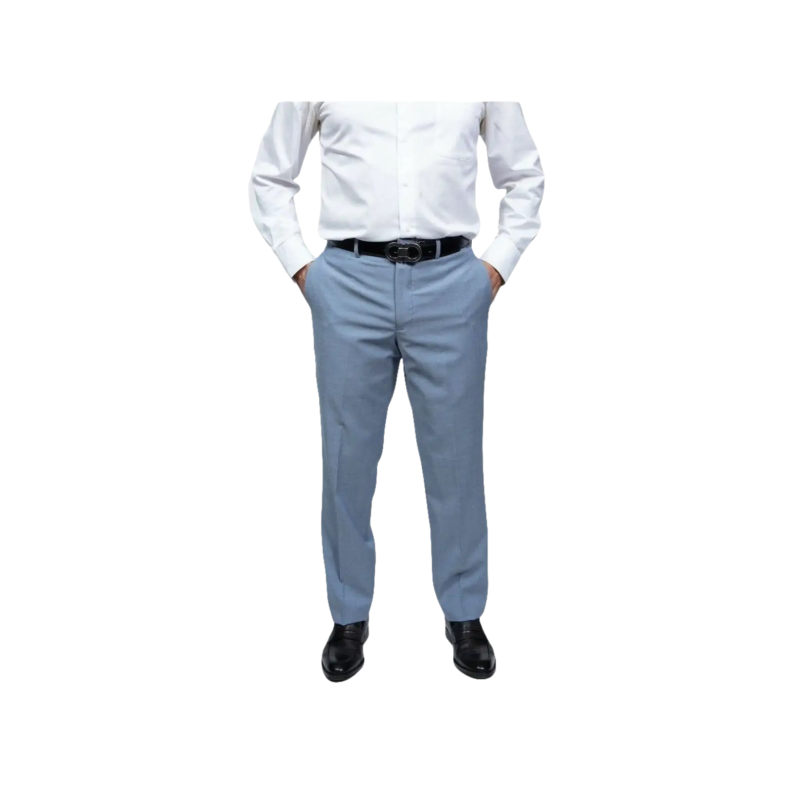 Mens DKNY 100% Wool Two Button Notch Lapel Slim fit Shark Texture 1393 Sky Blue - J.Valintin Men's Wear Legend - 18182