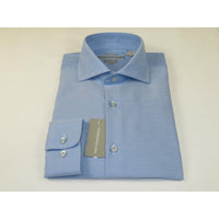 Men's Dress Shirt Christopher Lena 100% Cotton Wrinkle Free C507RSSR Blue Slim - J.Valintin Men's Wear Legend - 92299