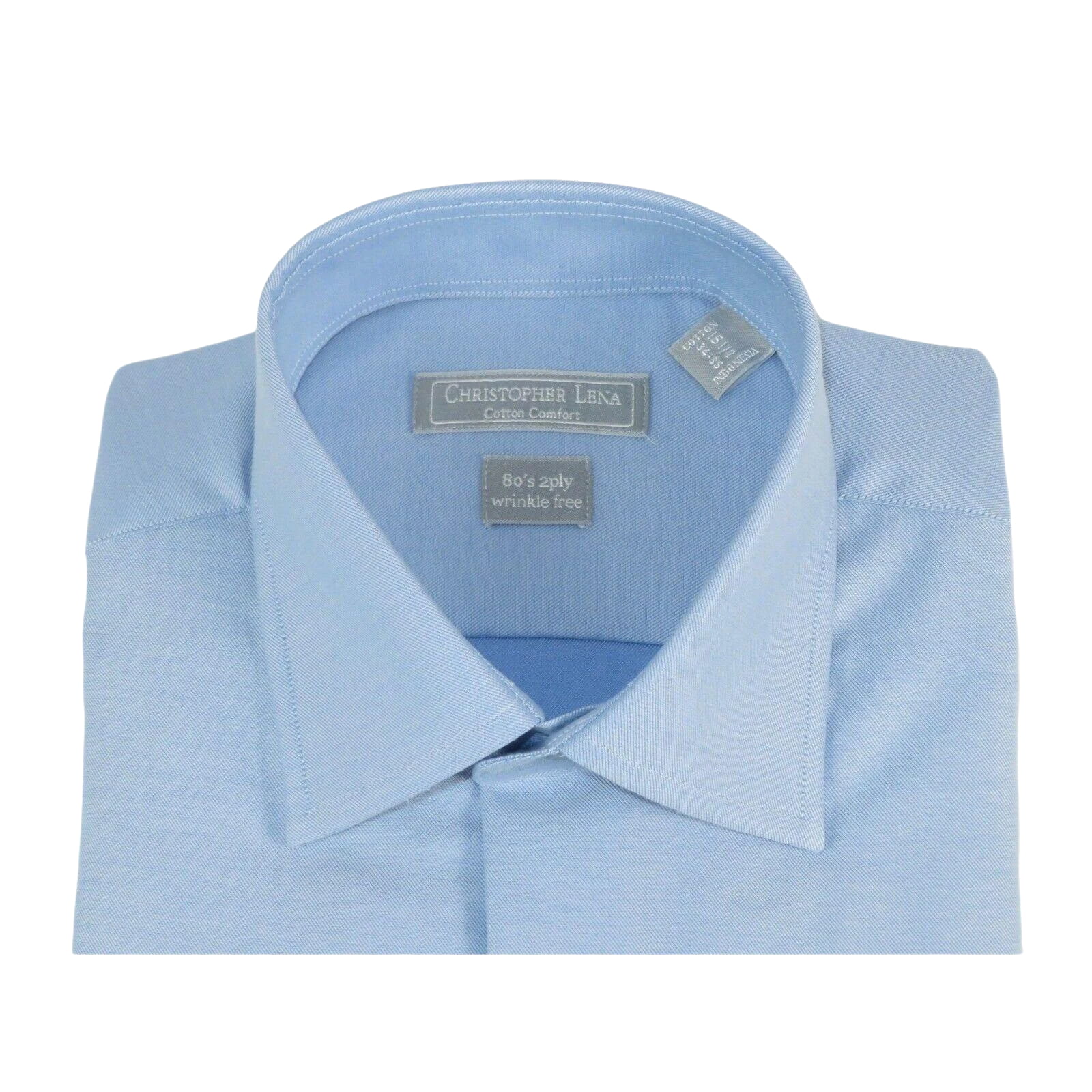 Men's Dress Shirt Christopher Lena 100% Cotton Wrinkle Free C507Wd0f blue - J.Valintin Men's Wear Legend - 92344