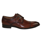 Men's Dress Shoes STEVE MADDEN Soft Leather upper Buckle Strap COVET Cognac - J.Valintin Men's Wear Legend - 100803