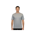 Mens Dressy T-Shirt Log-In Uomo Crew Neck Corded Short Sleeves 218 Light Gray