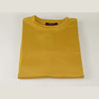 Mens Dressy T - Shirt Log - In Uomo Soft Crew Neck Corded Short Sleeves 218 Gold - J.Valintin Men's Wear Legend - 18711