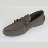 Mens Driving Shoes Micro Suede Velvet Flexible Comfortable Slip On TAYNO Gray - J.Valintin Men's Wear Legend - 17687