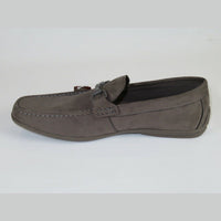 Mens Driving Shoes Micro Suede Velvet Flexible Comfortable Slip On TAYNO Gray - J.Valintin Men's Wear Legend - 17687