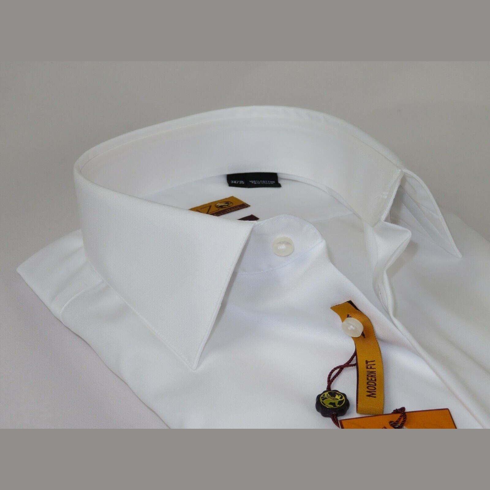 Mens Enzo Egyptian Soft Cotton Dress Shirt Barrel Cuff Wrinkle Free 61101 White Mens Enzo Egyptian Soft Cotton Dress Shirt Barrel Cuff Wrinkle Free 61101 White