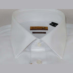 Mens ENZO Egyptian Soft Cotton Dress Shirt Barrel Cuff Wrinkle Free 61101 White - J.Valintin Men's Wear Legend - 13129