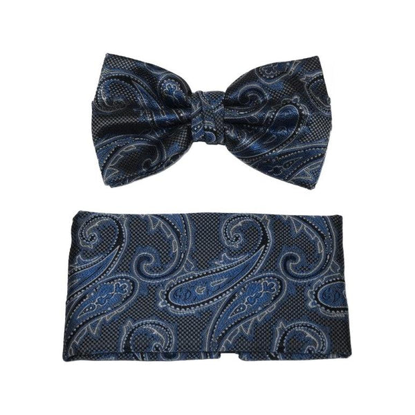 Men's Fancy Bow Tie/Hankie Set By J.Valintin Soft Microfiber Silky JVBT - 23 - J.Valintin Men's Wear Legend - JVBT - 23