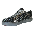 Mens Fancy Shoes By FIESSO AURELIO GARCIA, Spikes Rhine stones 2413 Black - J.Valintin Men's Wear Legend - 95059