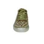 Mens Fancy Shoes By FIESSO AURELIO GARCIA, Spikes Rhine stones 2413 Gold - J.Valintin Men's Wear Legend - 95066