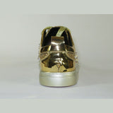 Mens Fancy Shoes By FIESSO AURELIO GARCIA, Spikes Rhine stones 2413 Gold - J.Valintin Men's Wear Legend - 95066