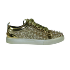 Mens Fancy Shoes By FIESSO AURELIO GARCIA, Spikes Rhine stones 2413 Gold - J.Valintin Men's Wear Legend - 95066