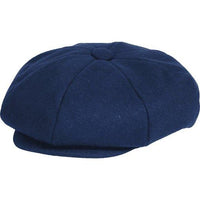 Mens Fashion Classic Flannel Wool Apple Cap Hat by Bruno Capelo ME902 Navy Blue - J.Valintin Men's Wear Legend - 98139