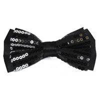 Mens Formal Bow Tie/Hankie Insomnia by Manzini Floral Sequins MZE140 White black - J.Valintin Men's Wear Legend - 71147