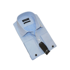 Men's Franco Gilberto Dress Shirt Cotton Blend French Cuffs Turkey 5482 - 418 Blue - J.Valintin Men's Wear Legend - 13962