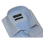 Men's Franco Gilberto Dress Shirt Cotton Blend French Cuffs Turkey 5482 - 418 Blue - J.Valintin Men's Wear Legend - 13962