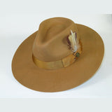 Mens Hat By BRUNO CAPELO Australian Wool Wide Brim Fedora Duke DU723 Acorn Camel - J.Valintin Men's Wear Legend - 93421