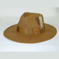 Mens Hat By BRUNO CAPELO Australian Wool Wide Brim Fedora Duke DU723 Acorn Camel - J.Valintin Men's Wear Legend - 93421