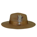 Mens Hat By BRUNO CAPELO Australian Wool Wide Brim Fedora Duke DU723 Acorn Camel - J.Valintin Men's Wear Legend - 93421