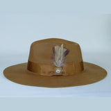 Mens Hat By BRUNO CAPELO Australian Wool Wide Brim Fedora Duke DU723 Acorn Camel - J.Valintin Men's Wear Legend - 93421