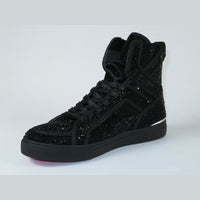 Mens High Top Shoes By FIESSO AURELIO GARCIA ,Fancy Rhine stones 2402 Black - J.Valintin Men's Wear Legend - 94999