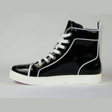 Mens High Top Shoes By FIESSO AURELIO GARCIA, Shiny Patent Leather 2416 Black - J.Valintin Men's Wear Legend - 95078