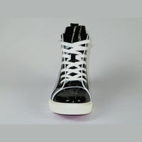 Mens High Top Shoes By FIESSO AURELIO GARCIA, Shiny Patent Leather 2416 Black - J.Valintin Men's Wear Legend - 95078