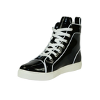 Mens High Top Shoes By FIESSO AURELIO GARCIA, Shiny Patent Leather 2416 Black - J.Valintin Men's Wear Legend - 95078