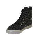 Mens High Top Shoes By FIESSO AURELIO GARCIA ,Spikes Rhine stones 2409 Black - J.Valintin Men's Wear Legend - 95023