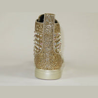 Mens High Top Shoes By FIESSO AURELIO GARCIA ,Spikes Rhine stones 2409 Gold - J.Valintin Men's Wear Legend - 95029