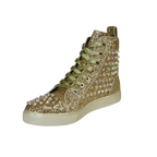 Mens High Top Shoes By FIESSO AURELIO GARCIA ,Spikes Rhine stones 2409 Gold - J.Valintin Men's Wear Legend - 95029