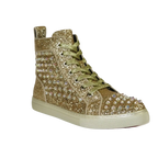 Mens High Top Shoes By FIESSO AURELIO GARCIA ,Spikes Rhine stones 2409 Gold - J.Valintin Men's Wear Legend - 95029