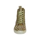 Mens High Top Shoes By FIESSO AURELIO GARCIA ,Spikes Rhine stones 2409 Gold - J.Valintin Men's Wear Legend - 95029