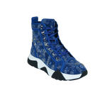 Mens High Top Shoes By FIESSO AURELIO GARCIA,Spikes Rhine stones 2412 Navy Blue - J.Valintin Men's Wear Legend - 95041