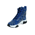 Mens High Top Shoes By FIESSO AURELIO GARCIA,Spikes Rhine stones 2412 Navy Blue - J.Valintin Men's Wear Legend - 95041