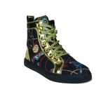 Mens High Top Shoes FIESSO by AURELIO GARCIA Chain Medusa Celebrity 2421 Black - J.Valintin Men's Wear Legend - 95103