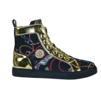 Mens High Top Shoes FIESSO by AURELIO GARCIA Chain Medusa Celebrity 2421 Black - J.Valintin Men's Wear Legend - 95103