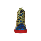 Mens High Top Shoes FIESSO by AURELIO GARCIA Chain Medusa Celebrity 2421 Blue - J.Valintin Men's Wear Legend - 95091