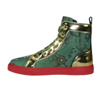 Mens High Top Shoes FIESSO by AURELIO GARCIA Chain Medusa Celebrity 2421 Green - J.Valintin Men's Wear Legend - 95097