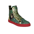 Mens High Top Shoes FIESSO by AURELIO GARCIA Chain Medusa Celebrity 2421 Green - J.Valintin Men's Wear Legend - 95097