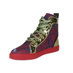 Mens High Top Shoes FIESSO by AURELIO GARCIA Chain Medusa Celebrity 2421 Red - J.Valintin Men's Wear Legend - 95085